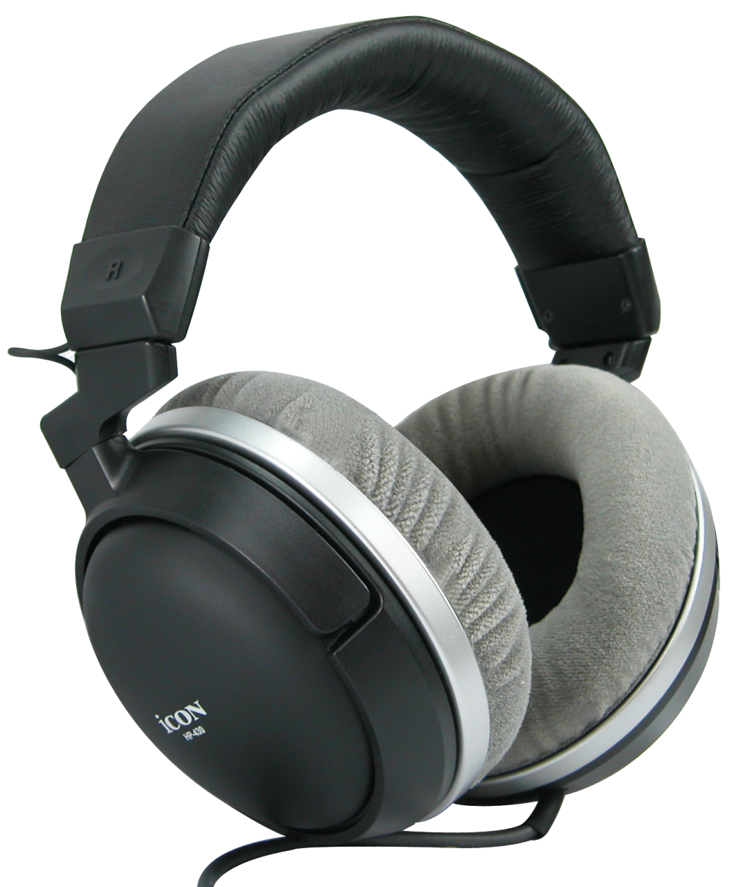 Black Noise Isolating Over Ear Headphones With Wide Earpads PNG Cutout With Clear Background
