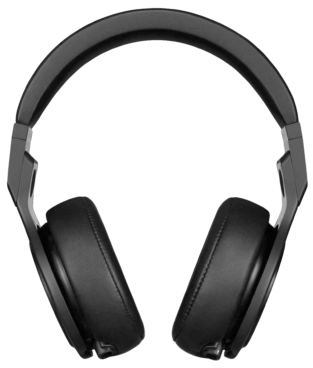 Black Over Ear Headphones With Curved Padded Headband Printable PNG Graphic With Transparent Background
