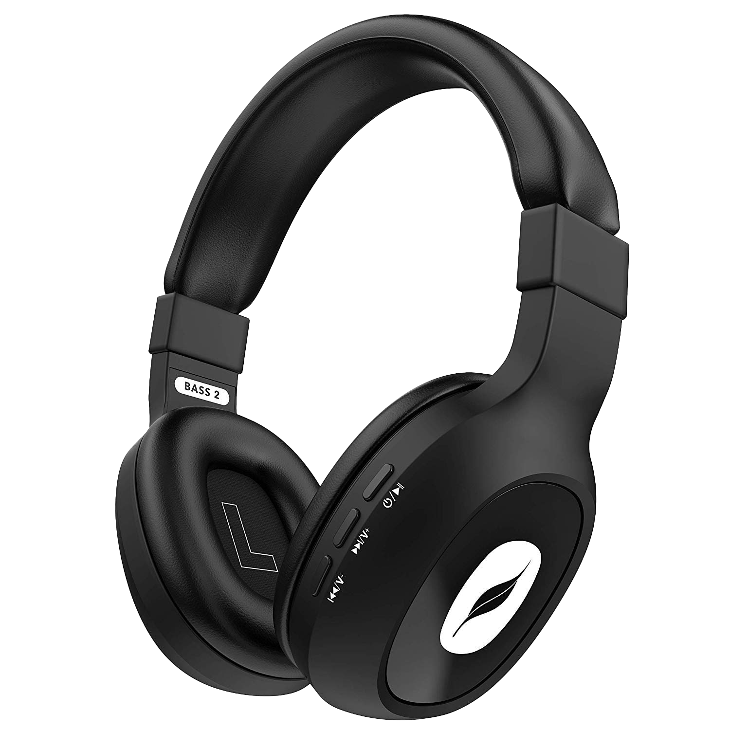 Black Over Ear Headphones With Round White Ear Cup Logo Transparent Background Earphones PNG