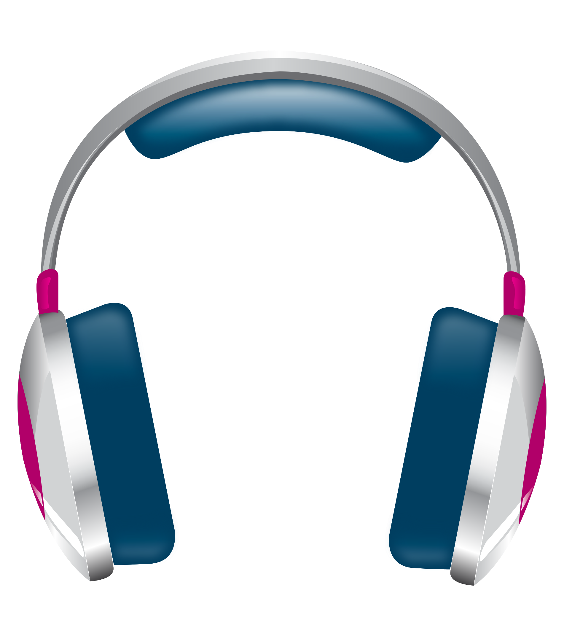 Blue And Pink Headphones Icon With Rounded Ear Pads Transparent Background Headphones PNG