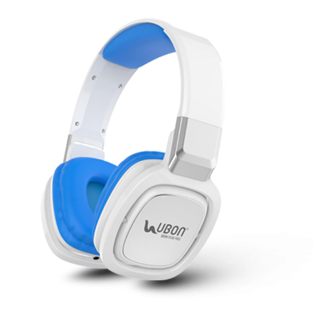 Blue And White Kids On Ear Headphones With Soft Padding PNG Cutout With Clear Background