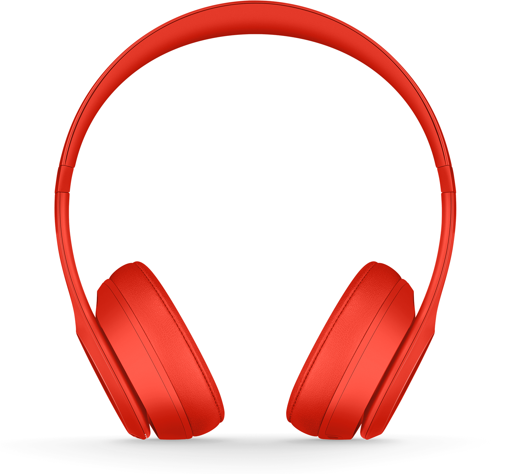 Bright Red Over Ear Headphones With Matching Headband Isolated Headphones PNG Artwork