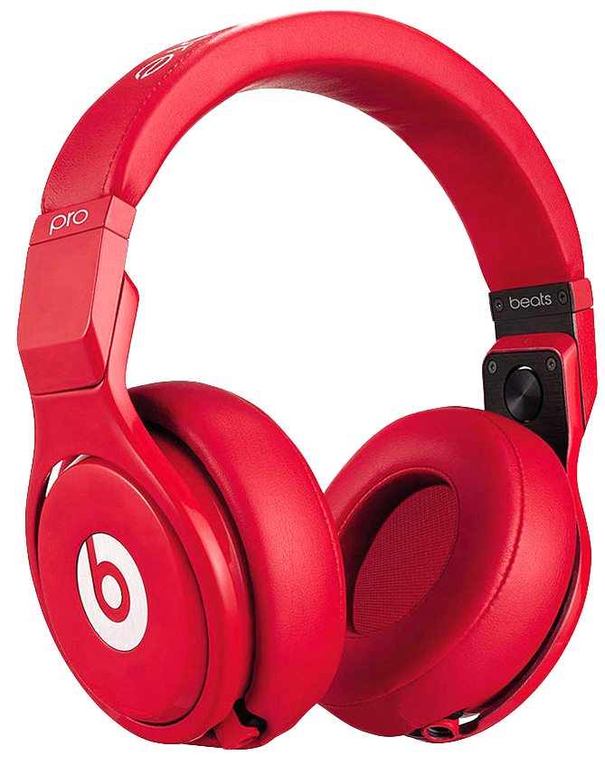 Bright Red Wireless Over Ear Headphones With Cushioned Pads Transparent Background Headphones PNG