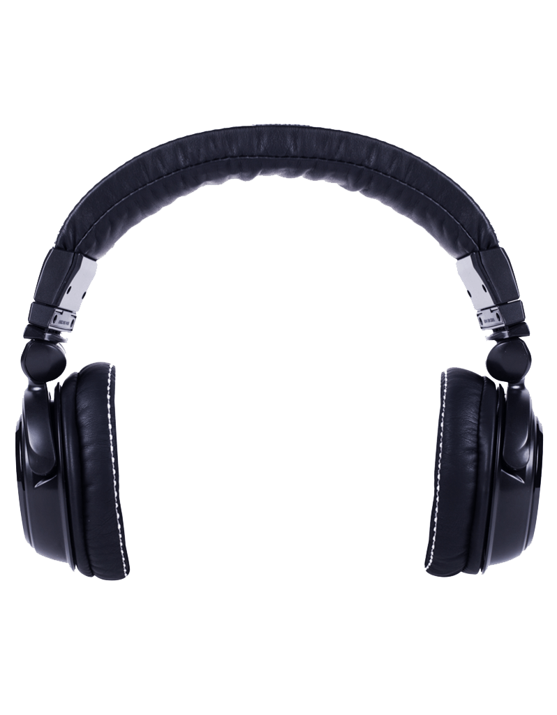 Dark Blue Over Ear Headphones With Padded Ear Cups PNG Headset Image For Design
