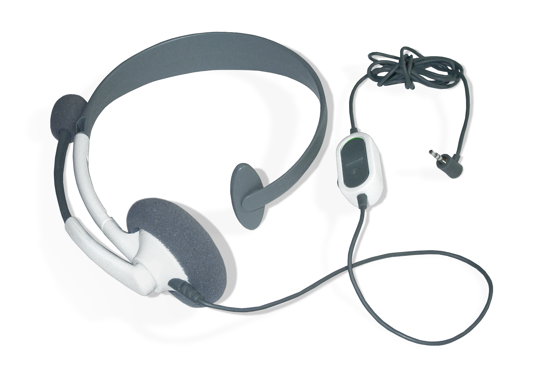Gray Wired Earbuds With Neckband And Inline Controls Transparent Background PNG Image