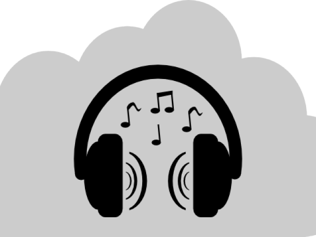 Headphones And Music Notes Inside Cloud Listening Icon Transparent PNG Clipart