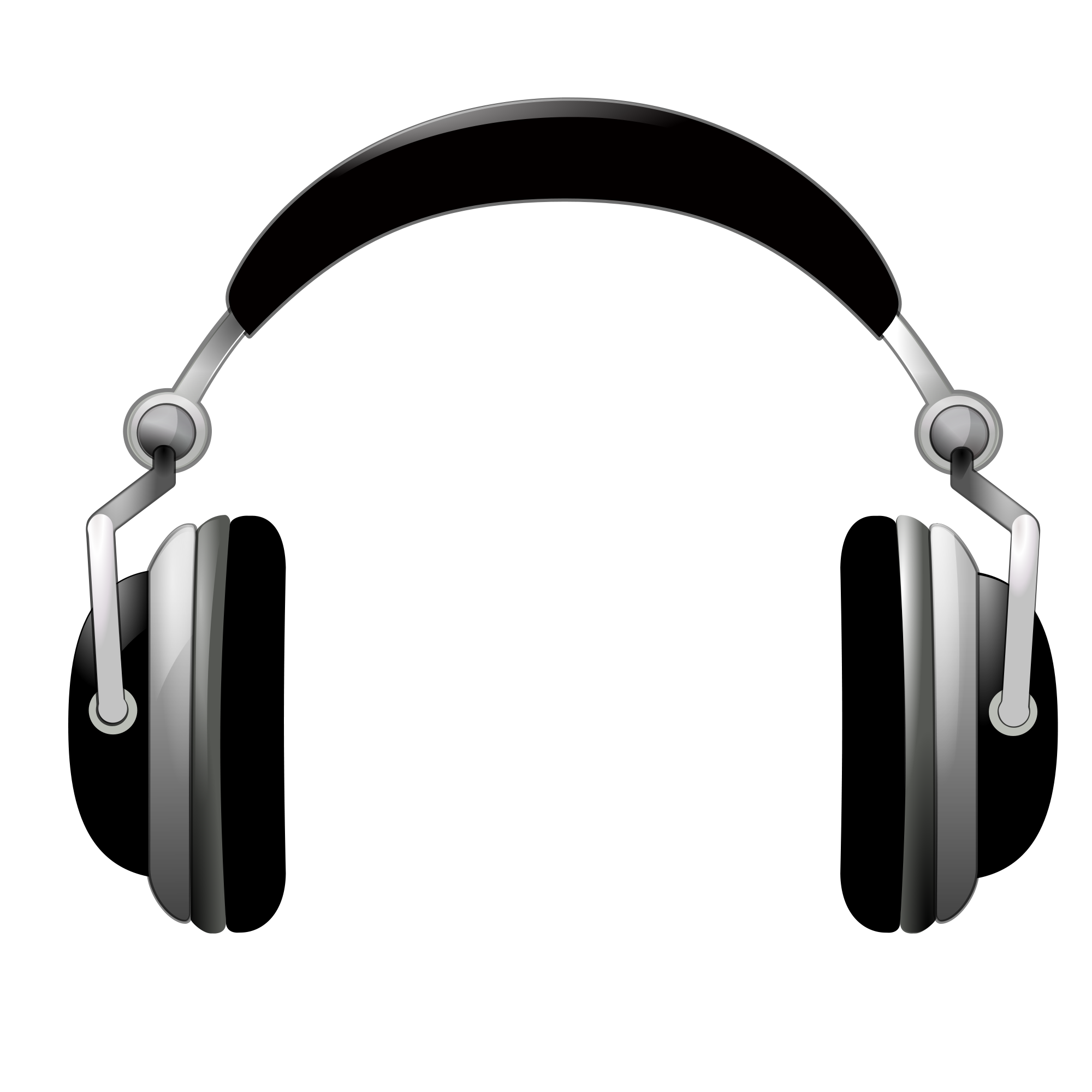 Silver And Black On Ear Headphones With Adjustable Band Transparent PNG Clipart