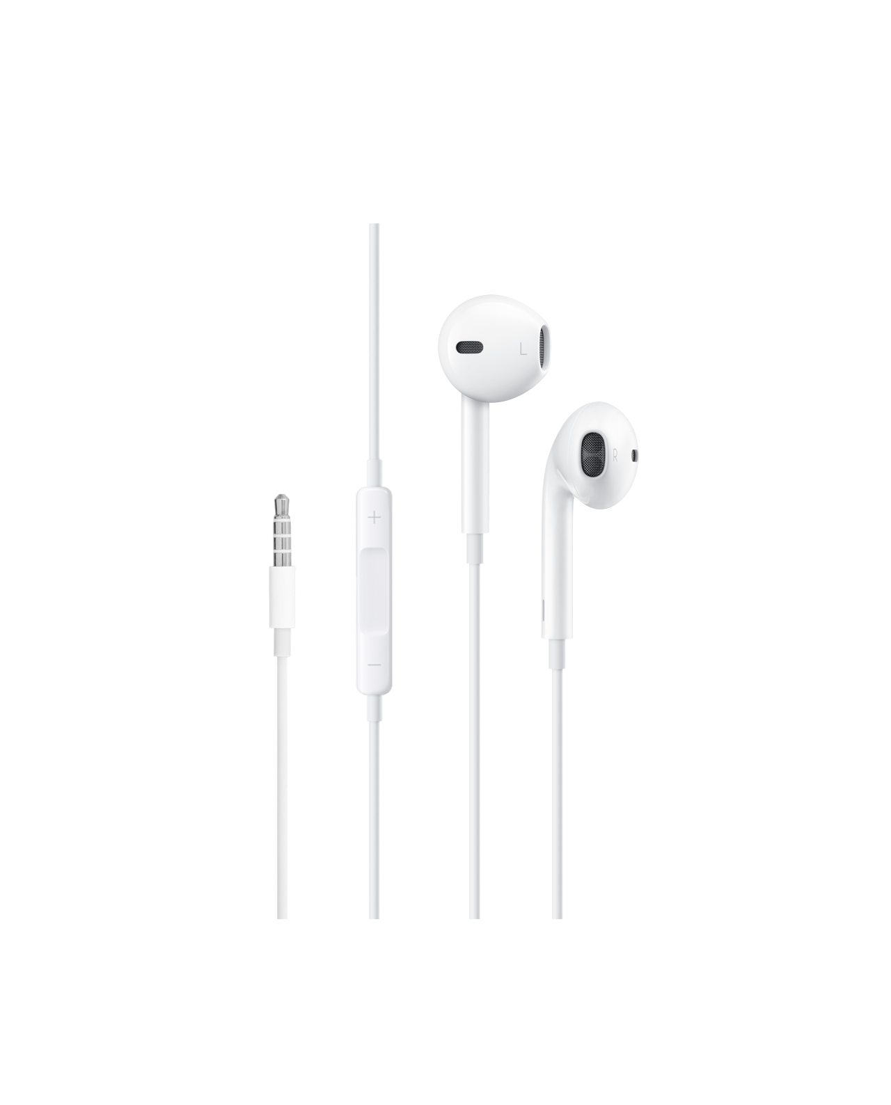 White Wired Earphones With Inline Remote And Cable Clear Background Audio Illustration