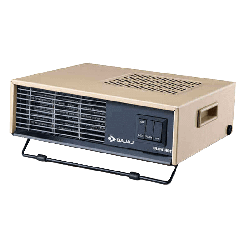 Beige Compact Fan Heater With Horizontal Front Grill Transparent PNG Image