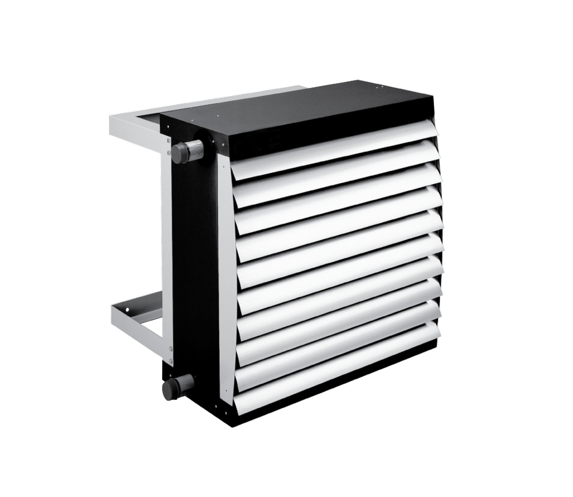 Compact Silver Square Heater Grill Appliance Front View Transparent PNG