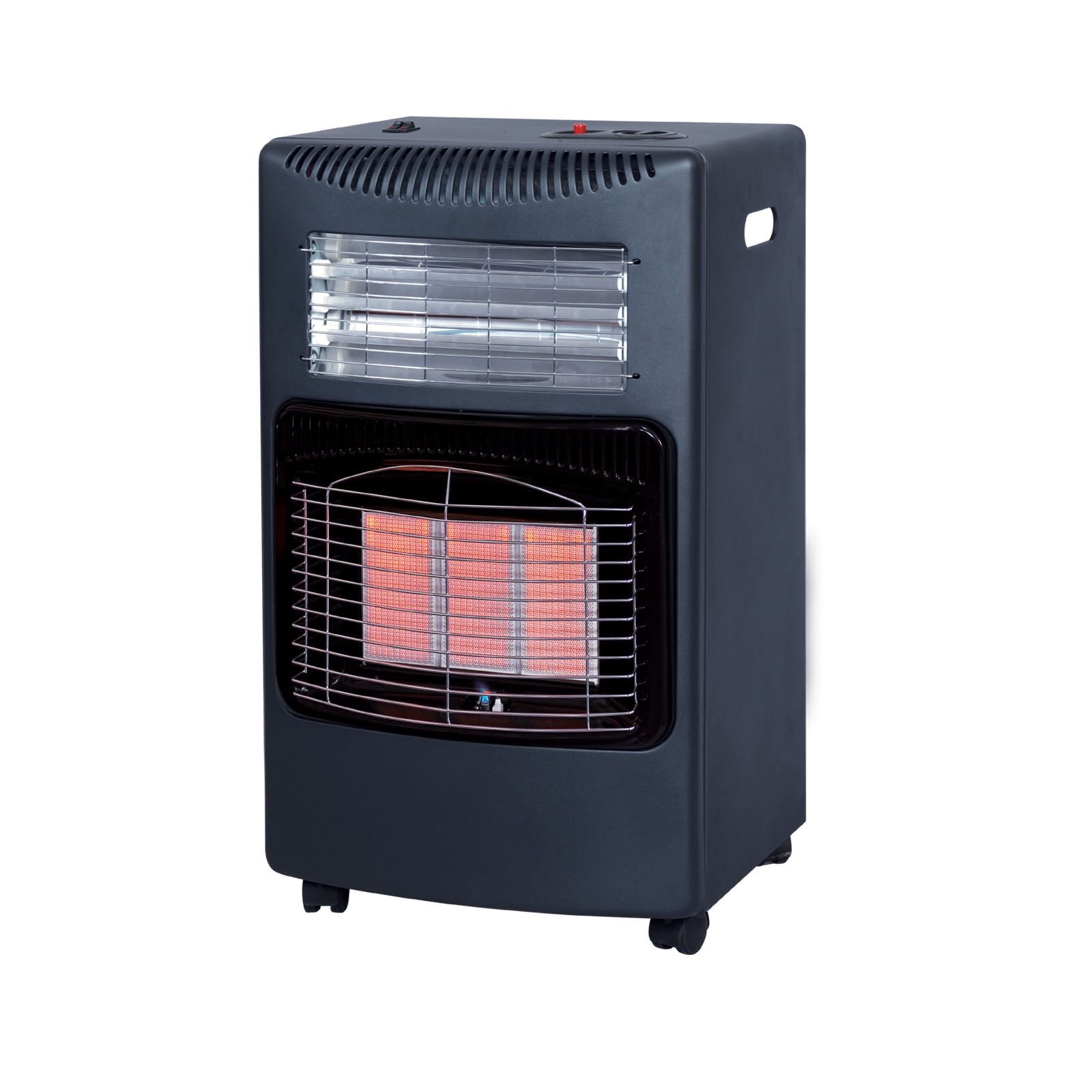 Dark Blue Portable Cabinet Space Heater With Front Grill Product PNG