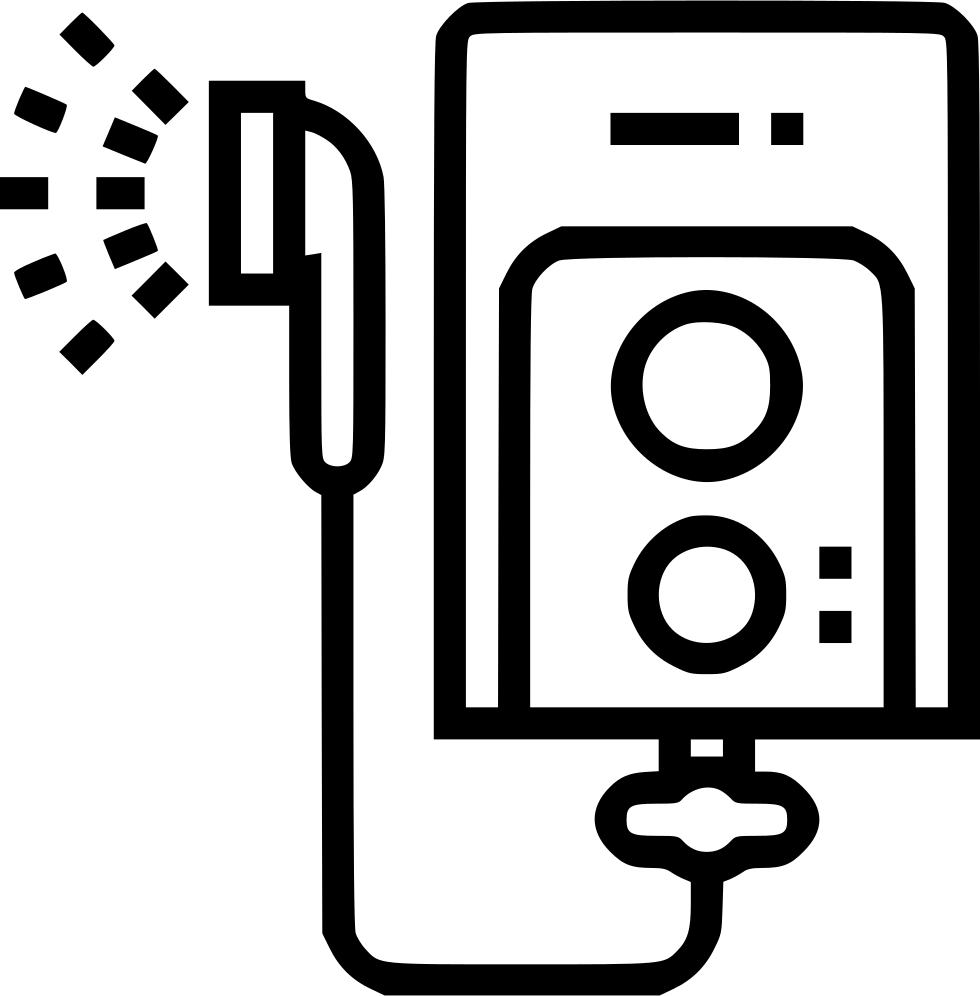 Gas Heater Symbol With Flame And Pipe Connections Black PNG Icon