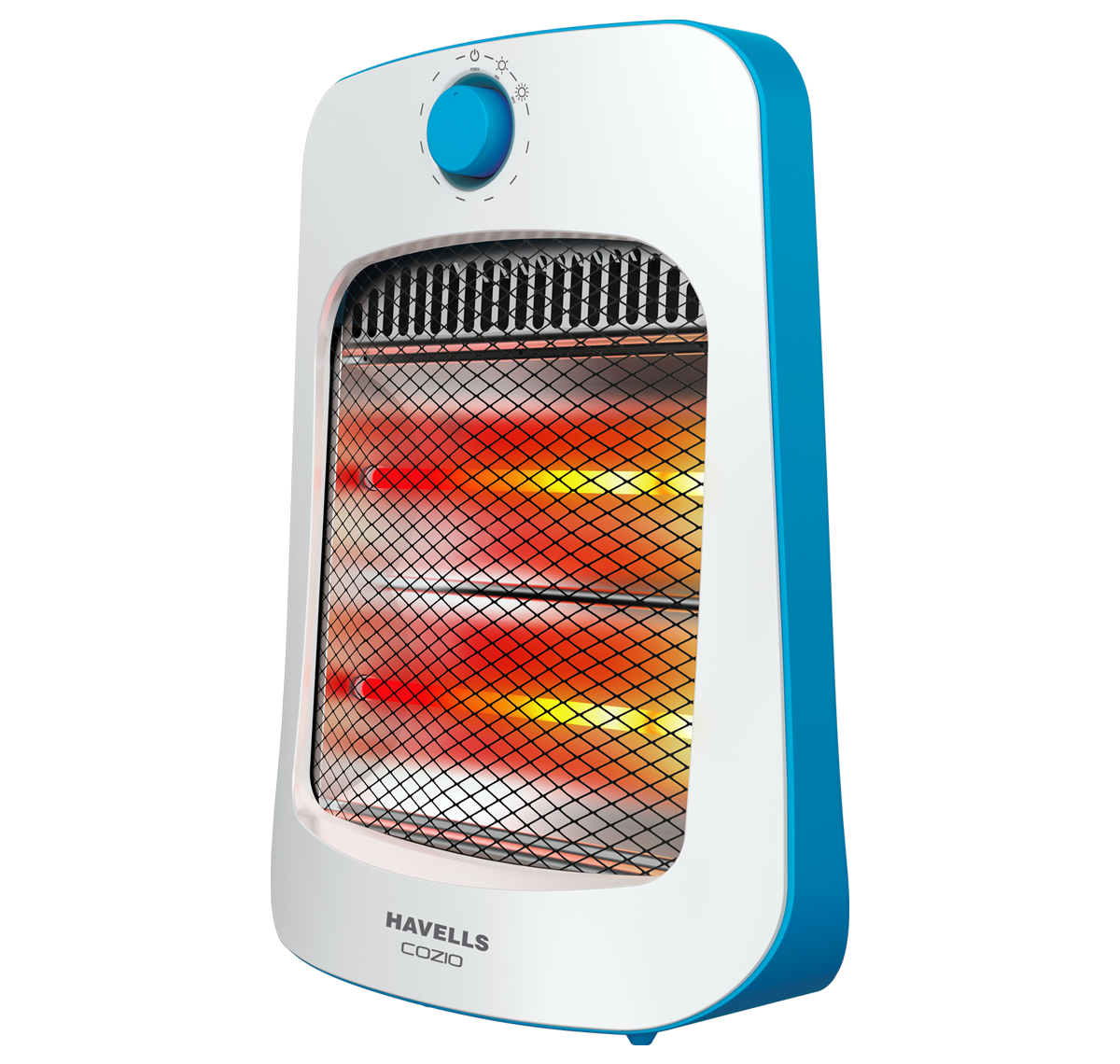 Portable Electric Radiant Space Heater With Colorful Grill Isolated PNG Illustration