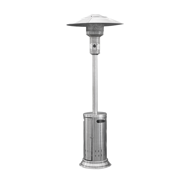 Silver Standing Mushroom Patio Heater For Outdoor Warmth Transparent PNG