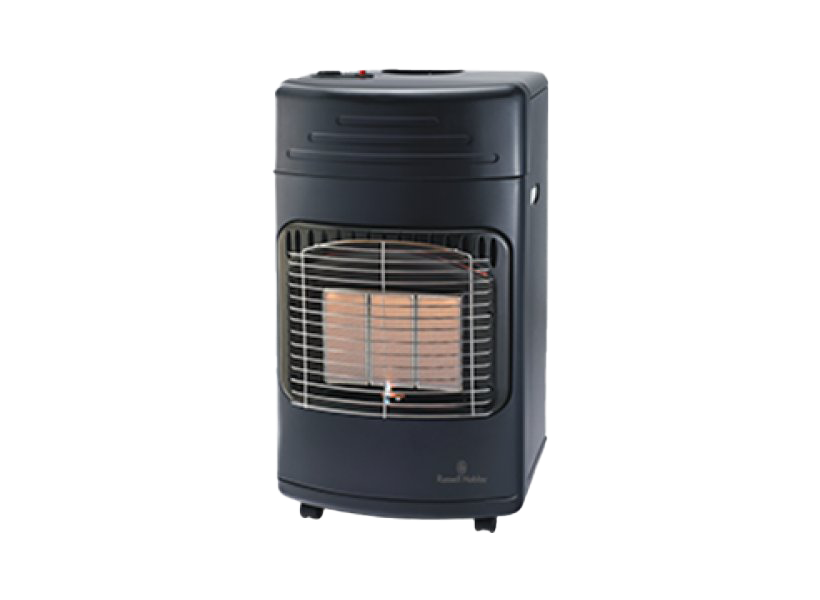 Small Black Cabinet Gas Heater With Radiant Front Panel PNG Product Image