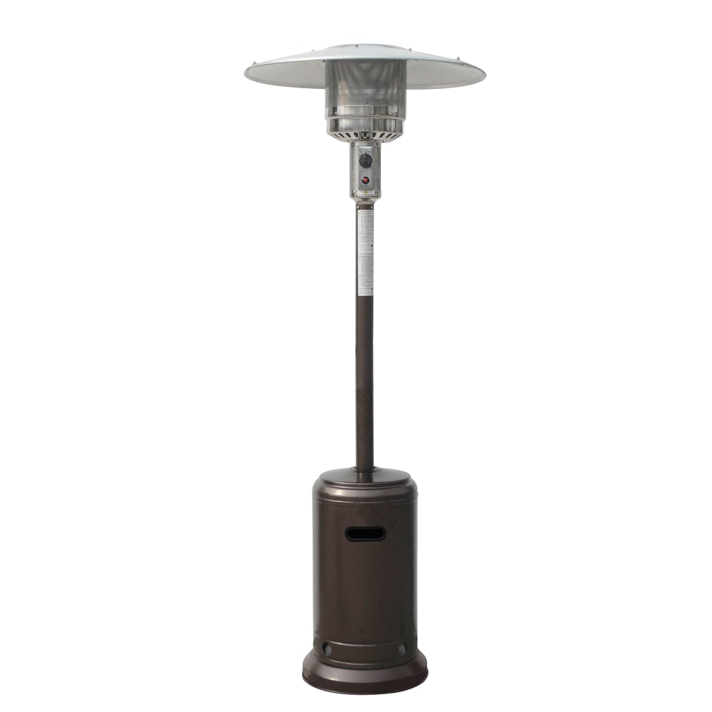 Tall Silver Outdoor Patio Heater With Reflector Cap Transparent PNG