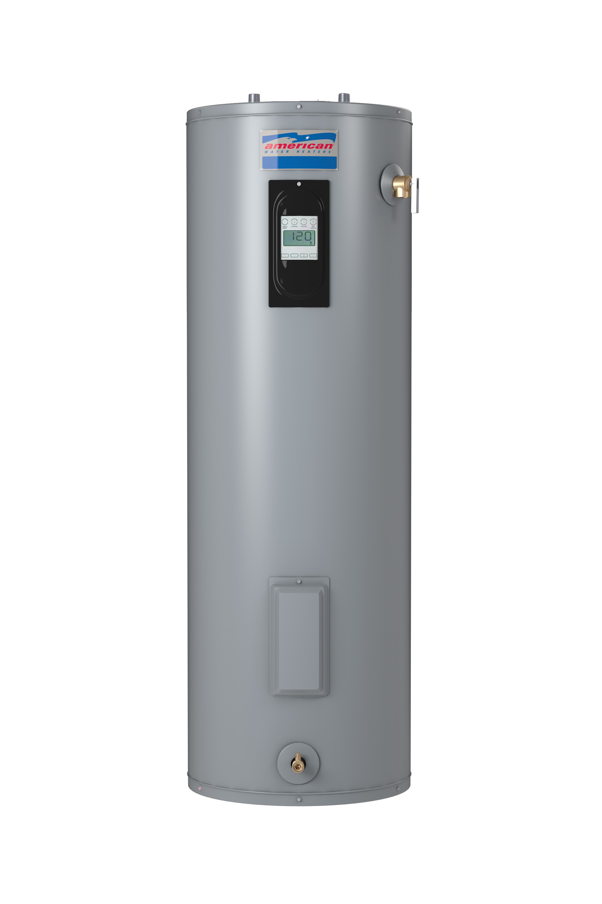 Tall White Vertical Hot Water Heater Storage Tank Product PNG Image