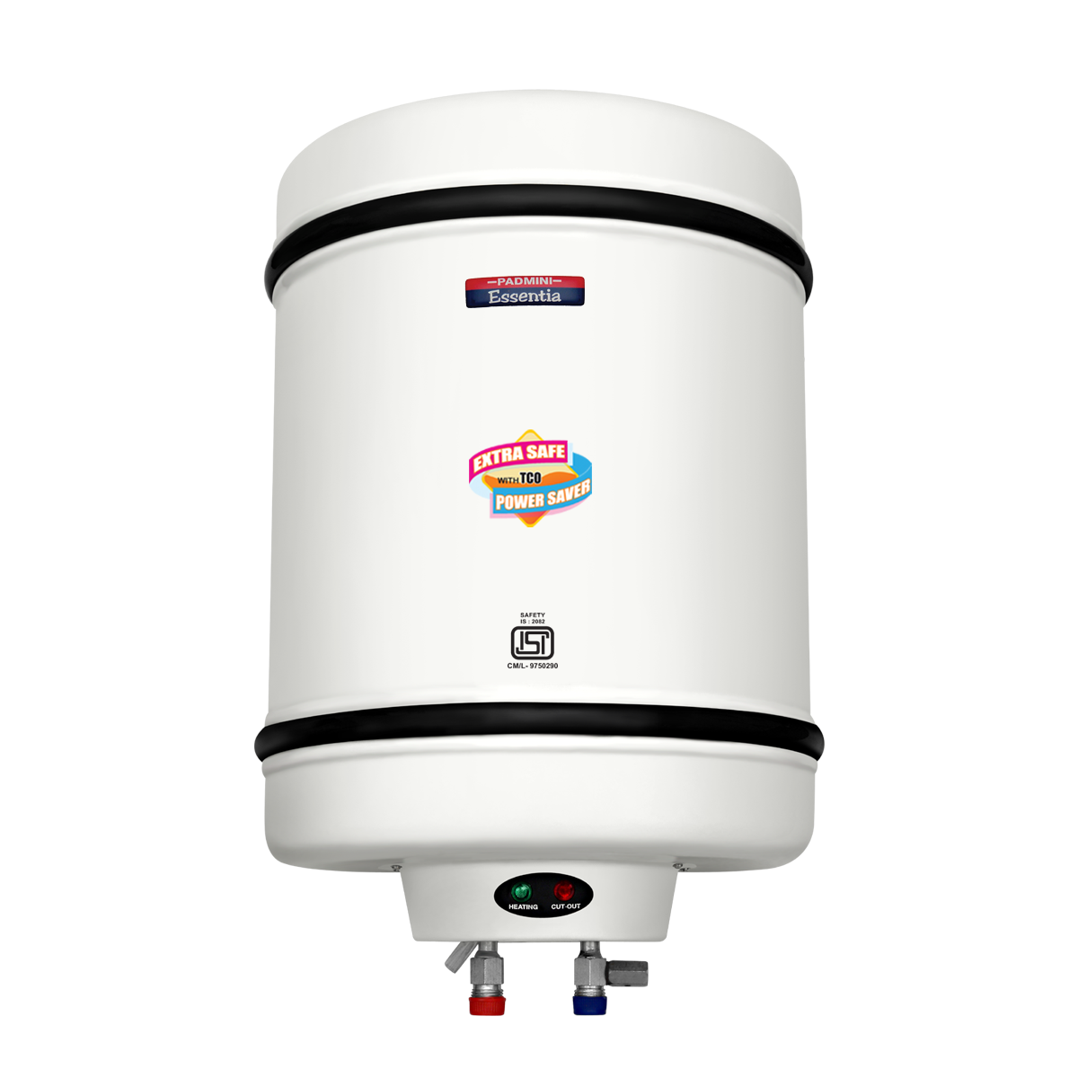 White Cylindrical Electric Water Heater Tank Isolated Transparent PNG