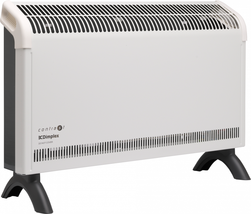 White Electric Convection Panel Heater With Floor Legs PNG Product Image