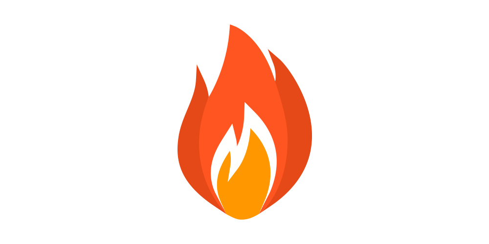 Bright Orange Flame Symbol For Fire Heating And Warmth PNG Clipart