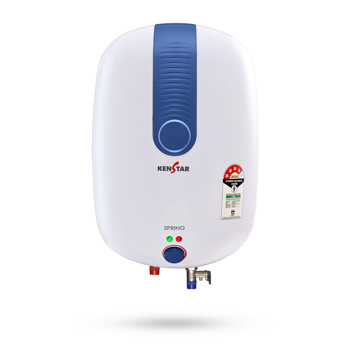 White Wall Mounted Electric Water Heater With Temperature Control PNG Image