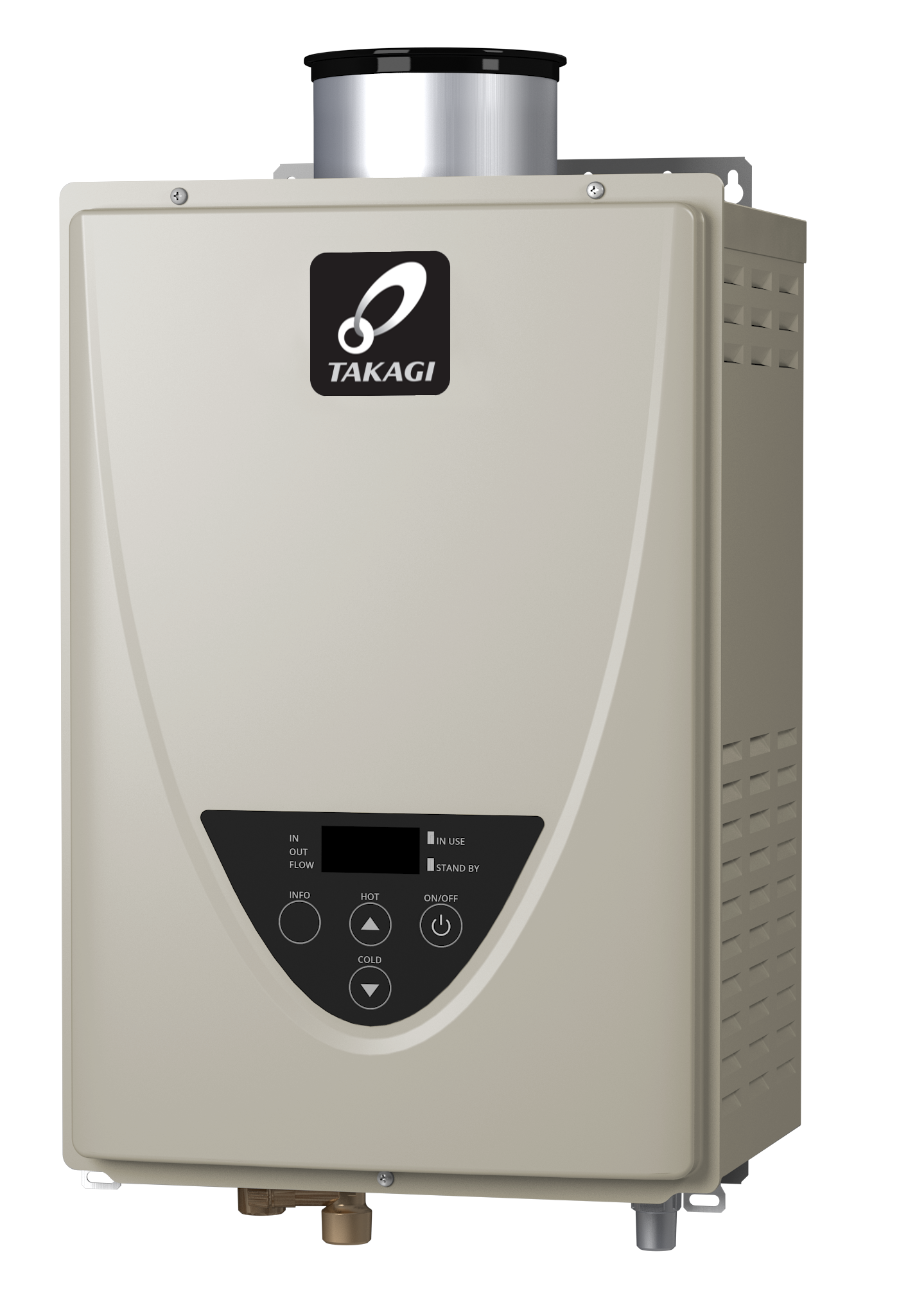 White Wall Mounted Gas Boiler Heater Front View Transparent Background PNG Image