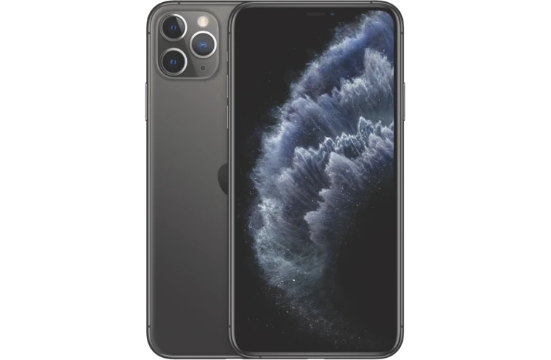 Black iPhone 12 Pro With Dark Ocean Lock Screen Product Photo