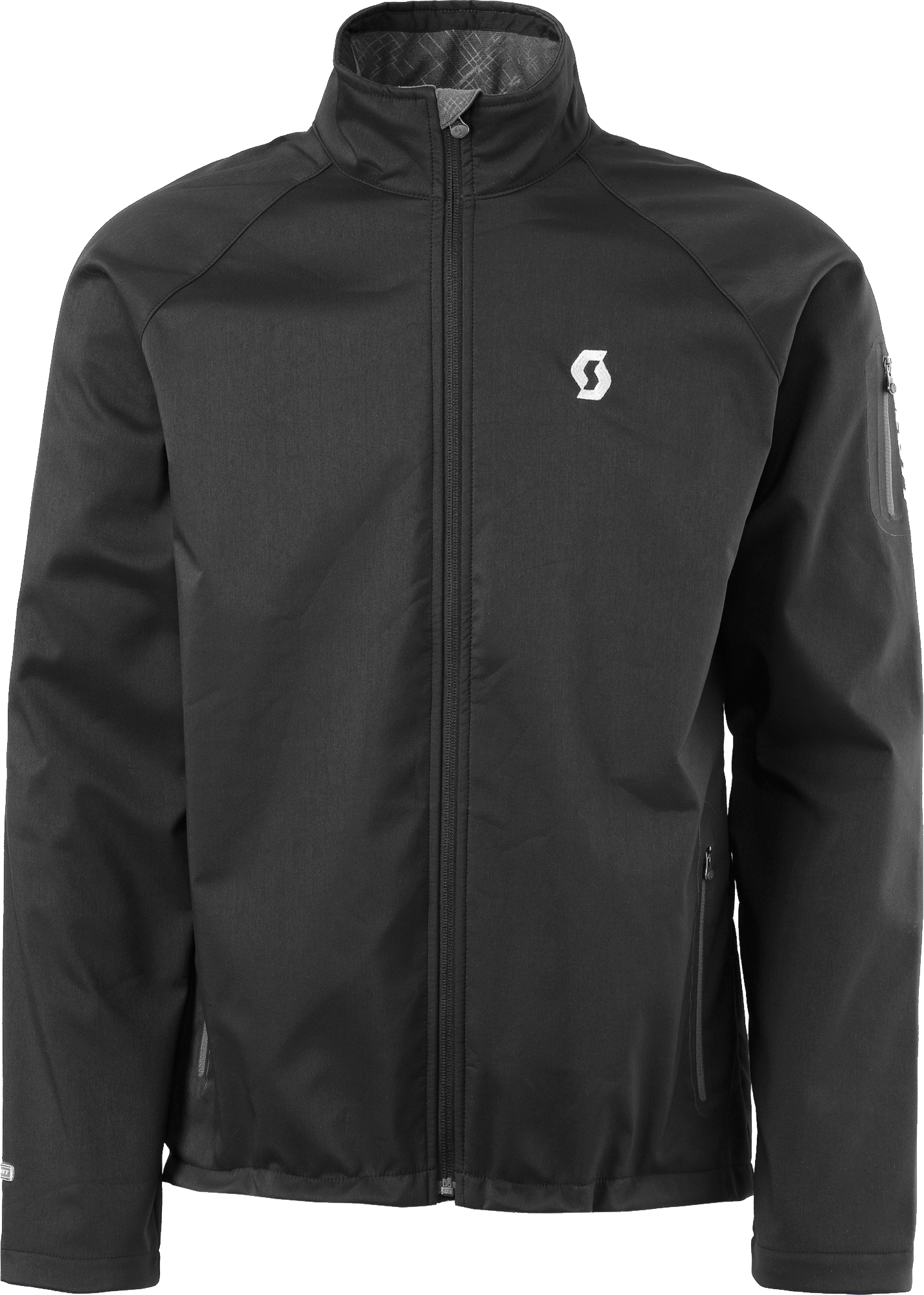 Dark Charcoal Softshell Jacket With Chest Logo Outdoor Apparel PNG