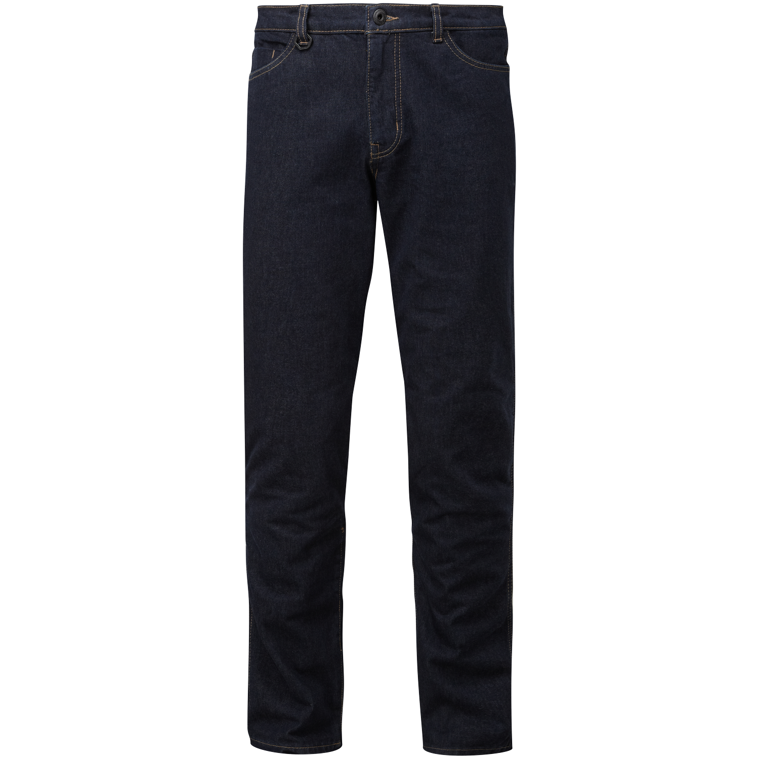 Black Straight Leg Jeans With Dark Wash Isolated Product Photo