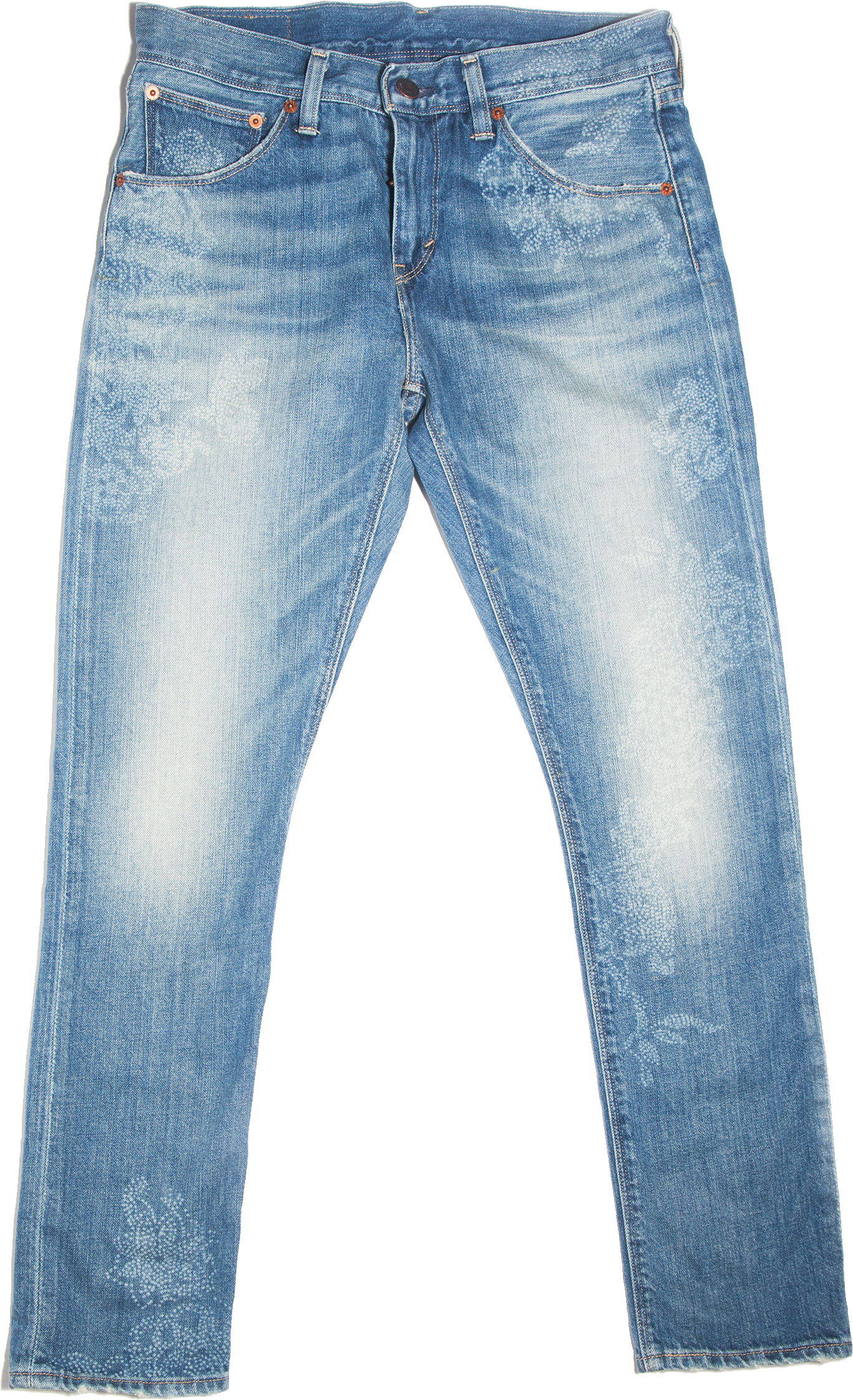 Light Blue Skinny Jeans With Faded Wash Isolated Apparel Photo