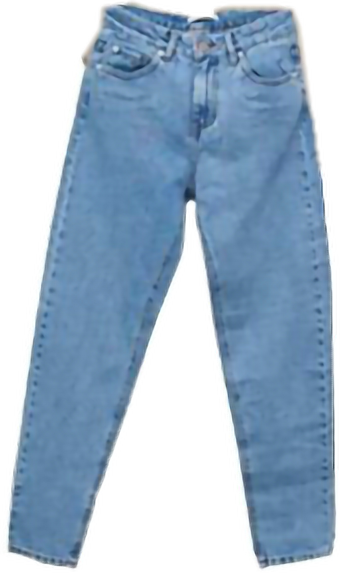 Light Blue Straight Leg Denim Pants Isolated Transparent PNG
