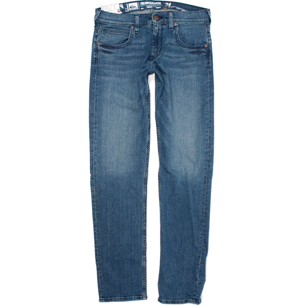 Classic Medium Wash Blue Jeans With Five Pocket Denim Design