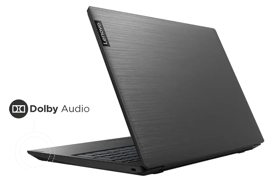 Dark Lenovo Laptop Back Cover With Dolby Audio Mark Product Image