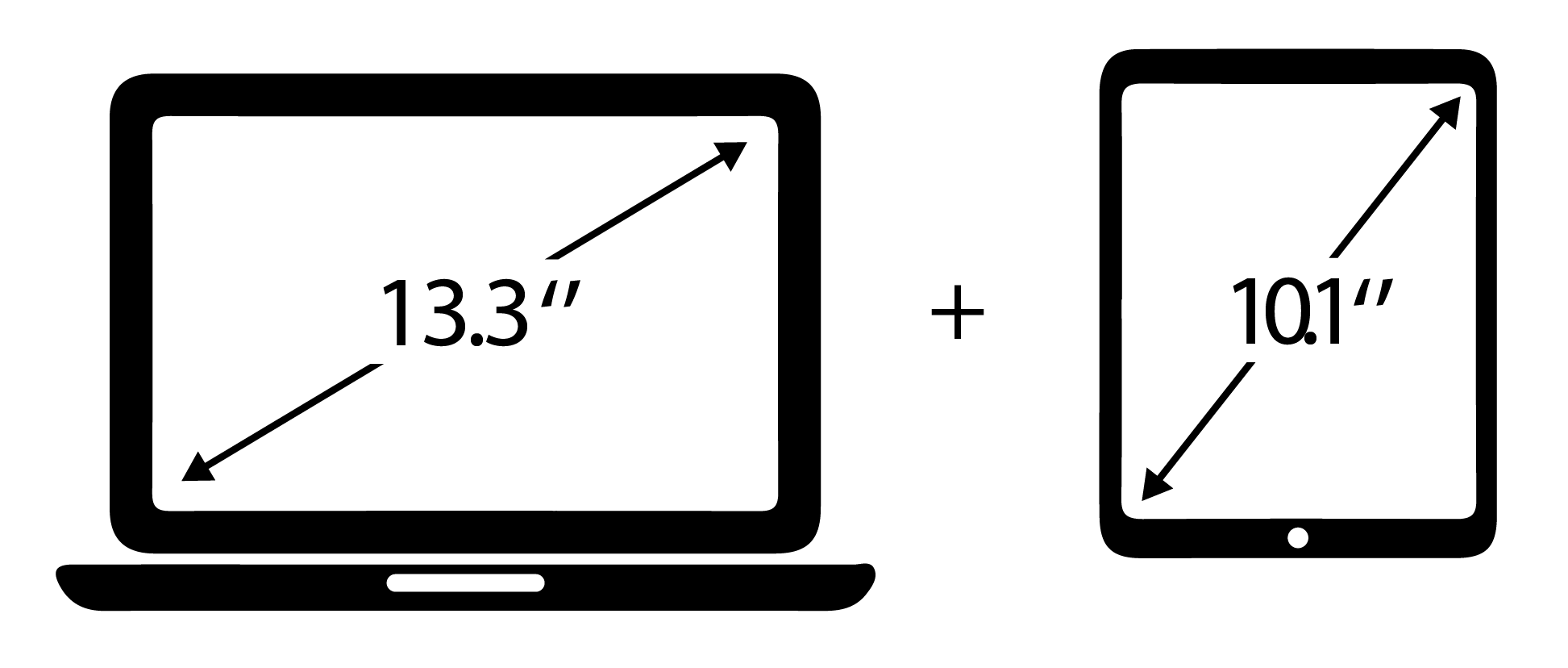 Laptop And Tablet Screen Size Comparison Diagram With Measurements