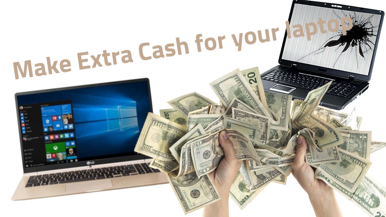 Laptop Trade In Promotion Banner With Cash And Extra Value Message