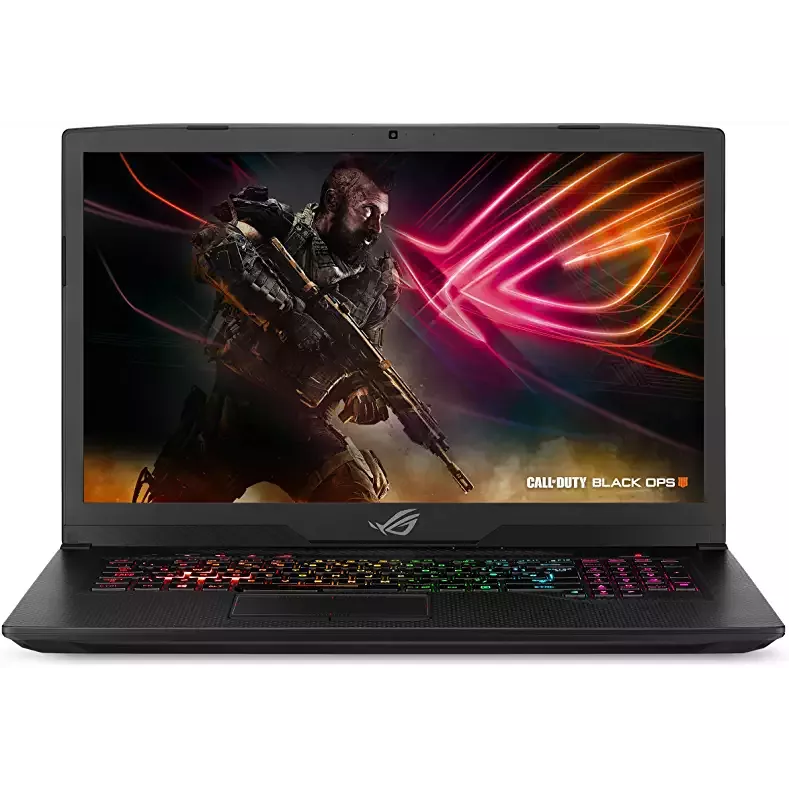 MSI Gaming Laptop With Red Action Artwork And Illuminated Keyboard