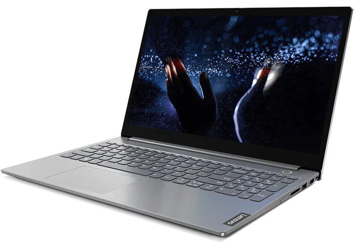 Silver Laptop With Starry Night Sky Wallpaper Open Product Photo