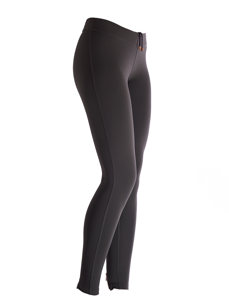 Black High Rise Yoga Leggings With Smooth Slim Fit Isolated Image