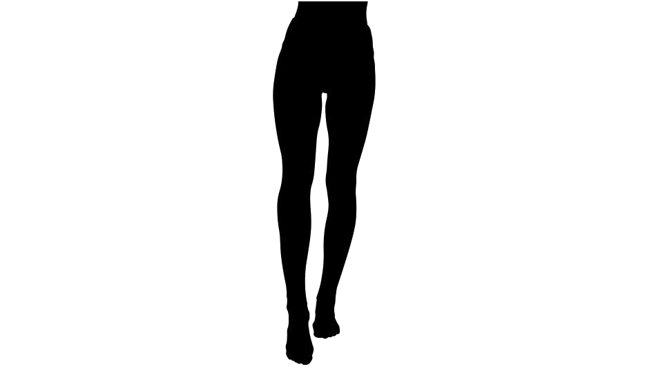 Black Leggings Silhouette With Waist And Leg Shape Transparent Clipart
