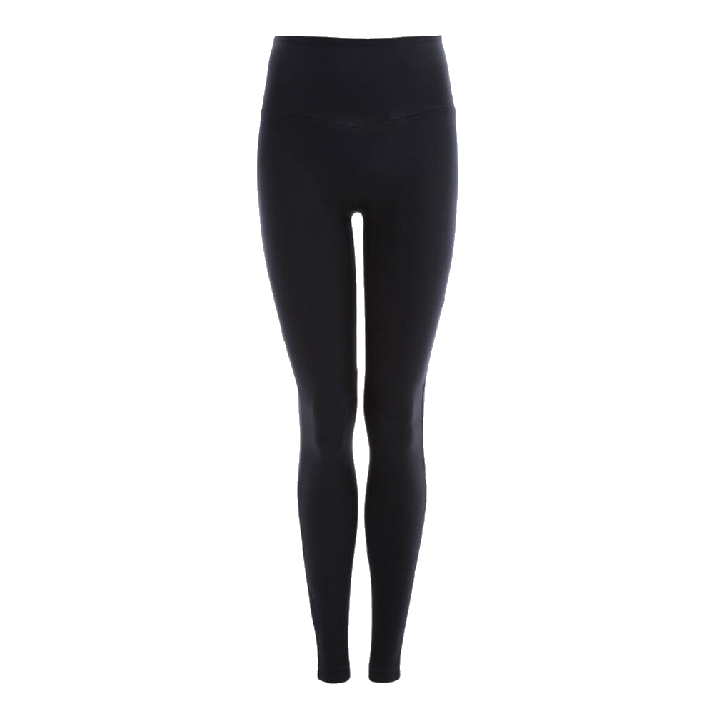 Classic Black Womens Leggings Full Length Front Product Image