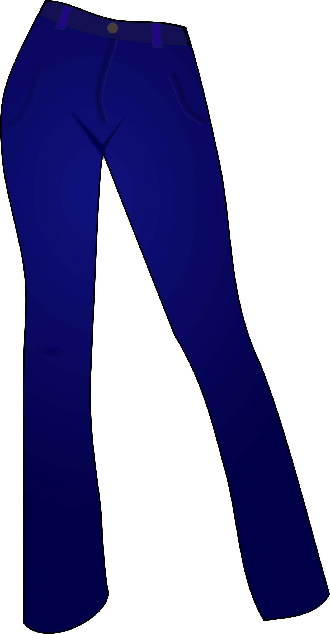 Deep Blue Yoga Pants With Wide Waistband Vector PNG Image