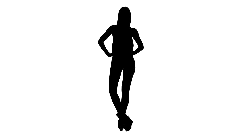Female Fitness Silhouette Wearing Full Length Leggings Icon