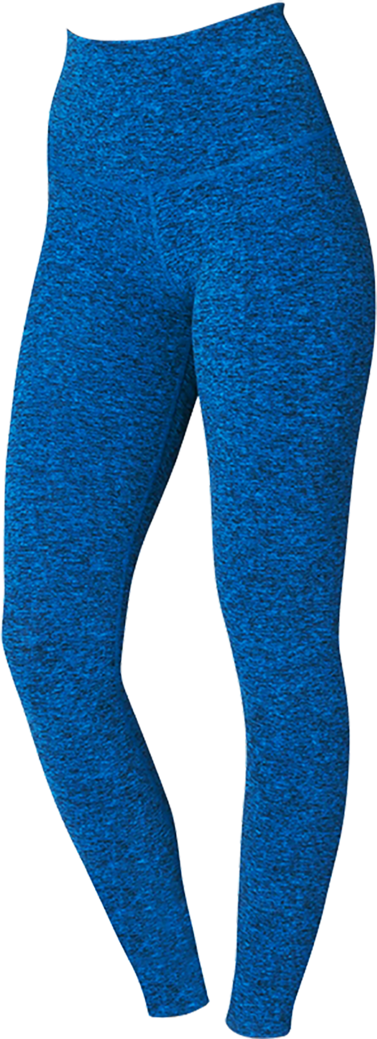 Royal Blue High Waist Yoga Leggings Front View Isolated PNG