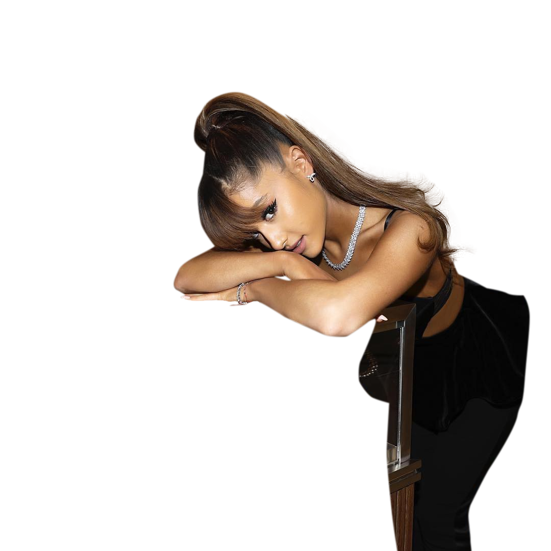 Woman Bending Forward In Black Yoga Leggings Fitness Pose Image
