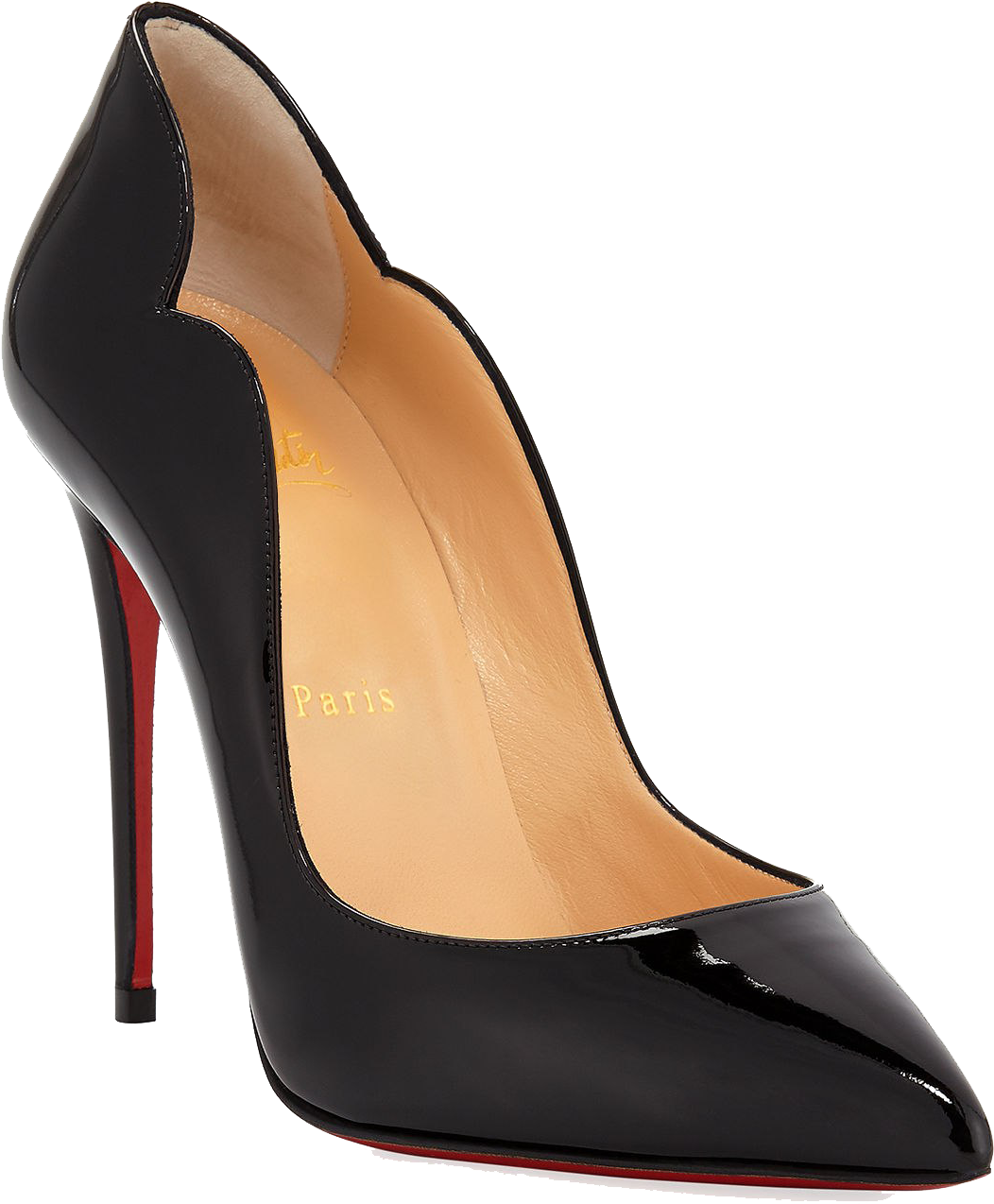 Black Leather Pointed Toe Pump With Tall Stiletto Heel Product Photo