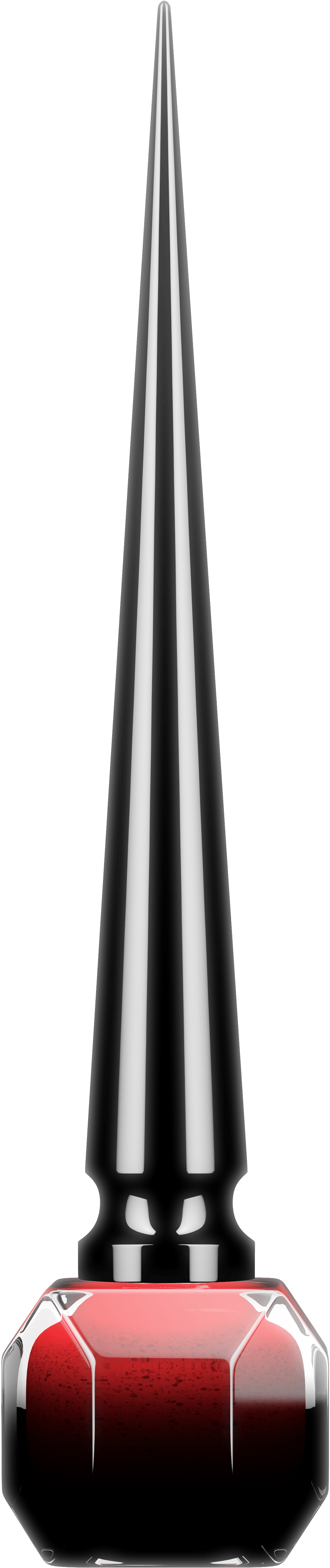 Black Lipstick Tube With Long Pointed Red Case Beauty Product Photo