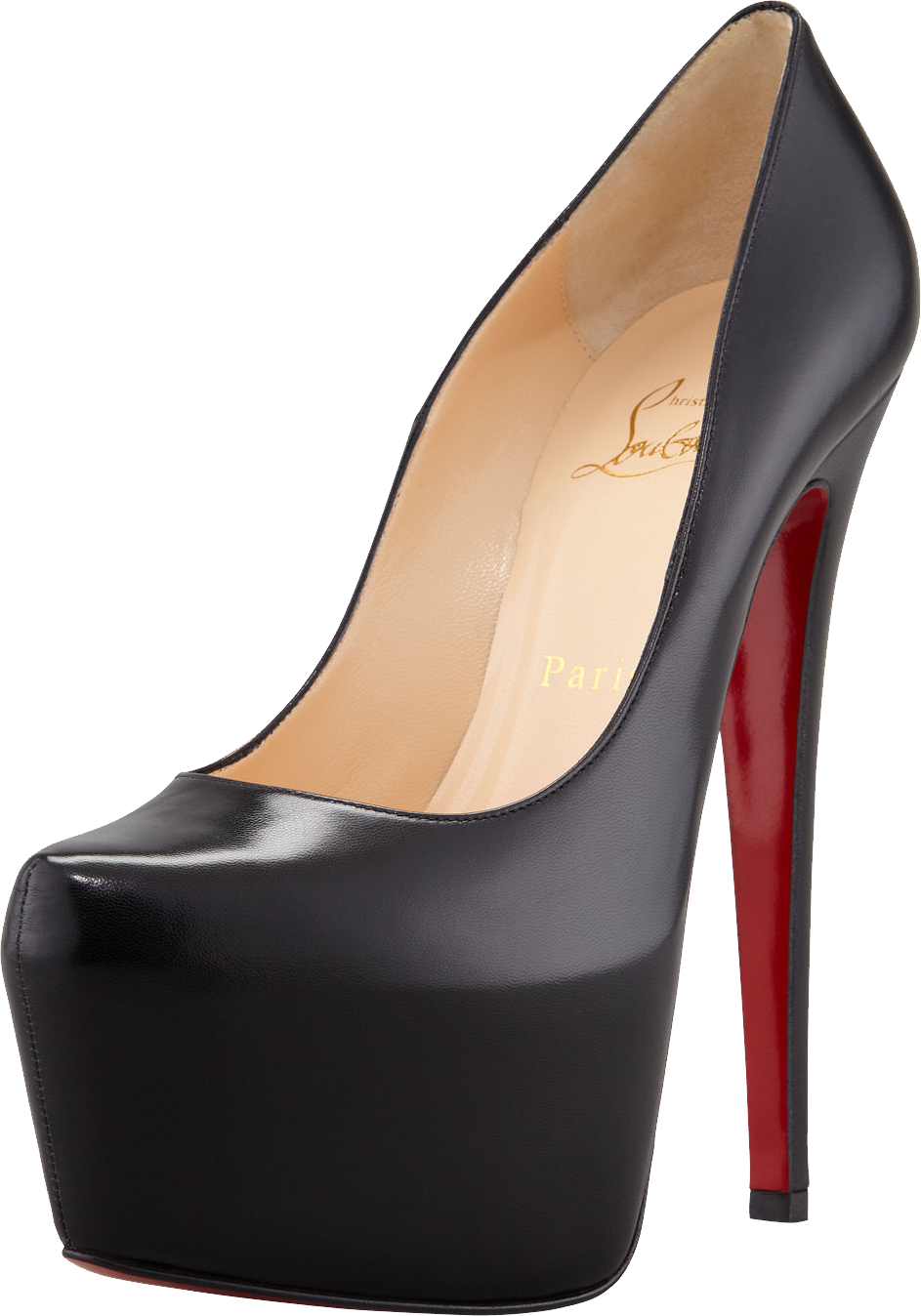 Black Patent Platform High Heel Pump Side Profile Product Image