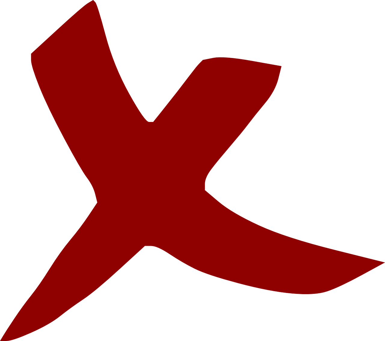 Bold Red Brushstroke Fashion Logo Symbol Isolated Transparent PNG