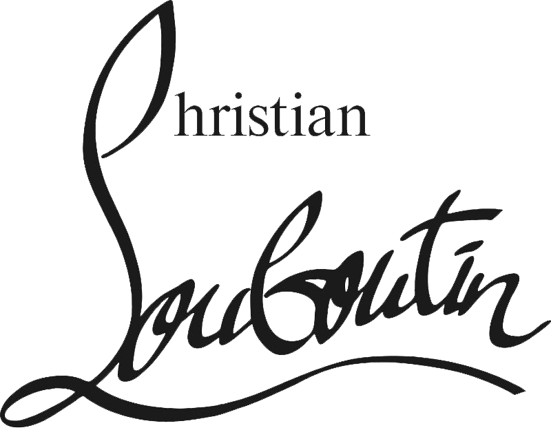 Christian Louboutin Handwritten Signature Logo Black Transparent PNG