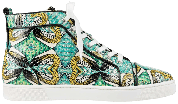 Colorful Printed High Top Sneakers With Floral And Butterfly Pattern
